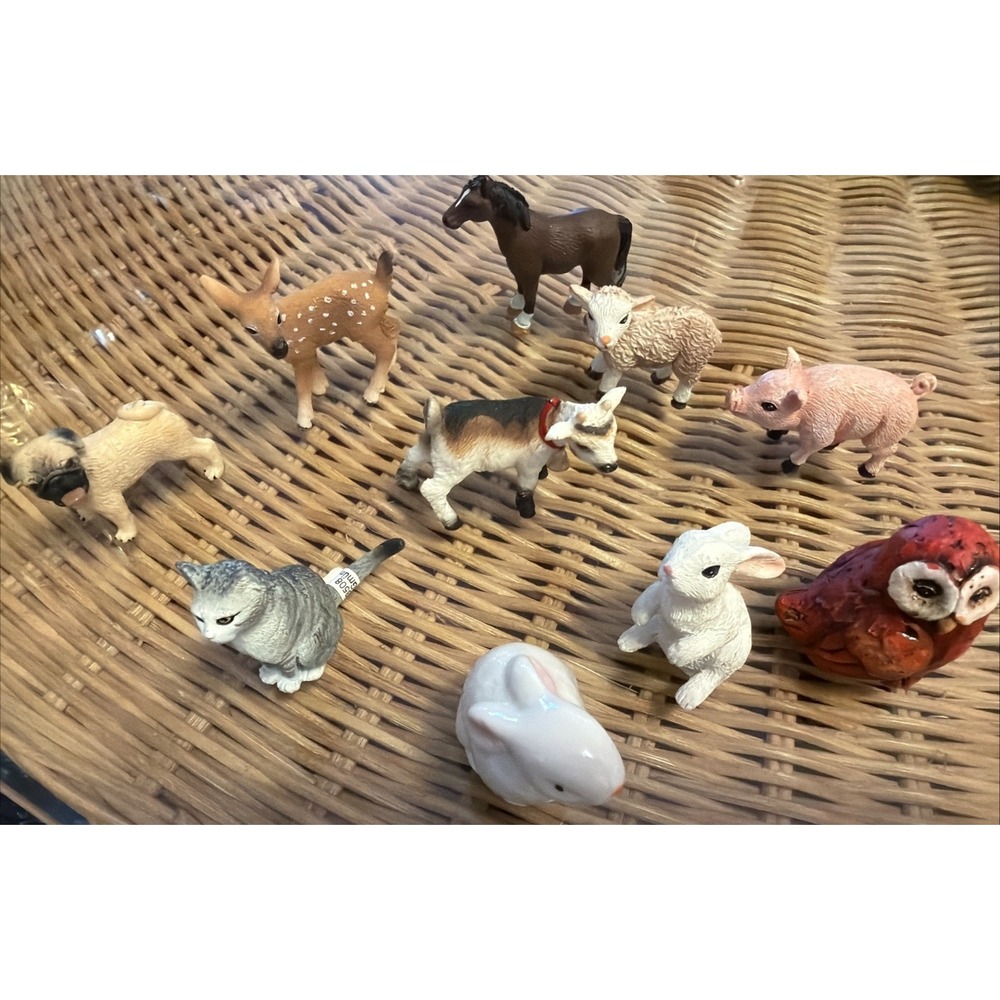 Schleich Wildlife ANIMALS DOG CAT BUNNY GOAT HORSE OWL SHEEP PIG LOT